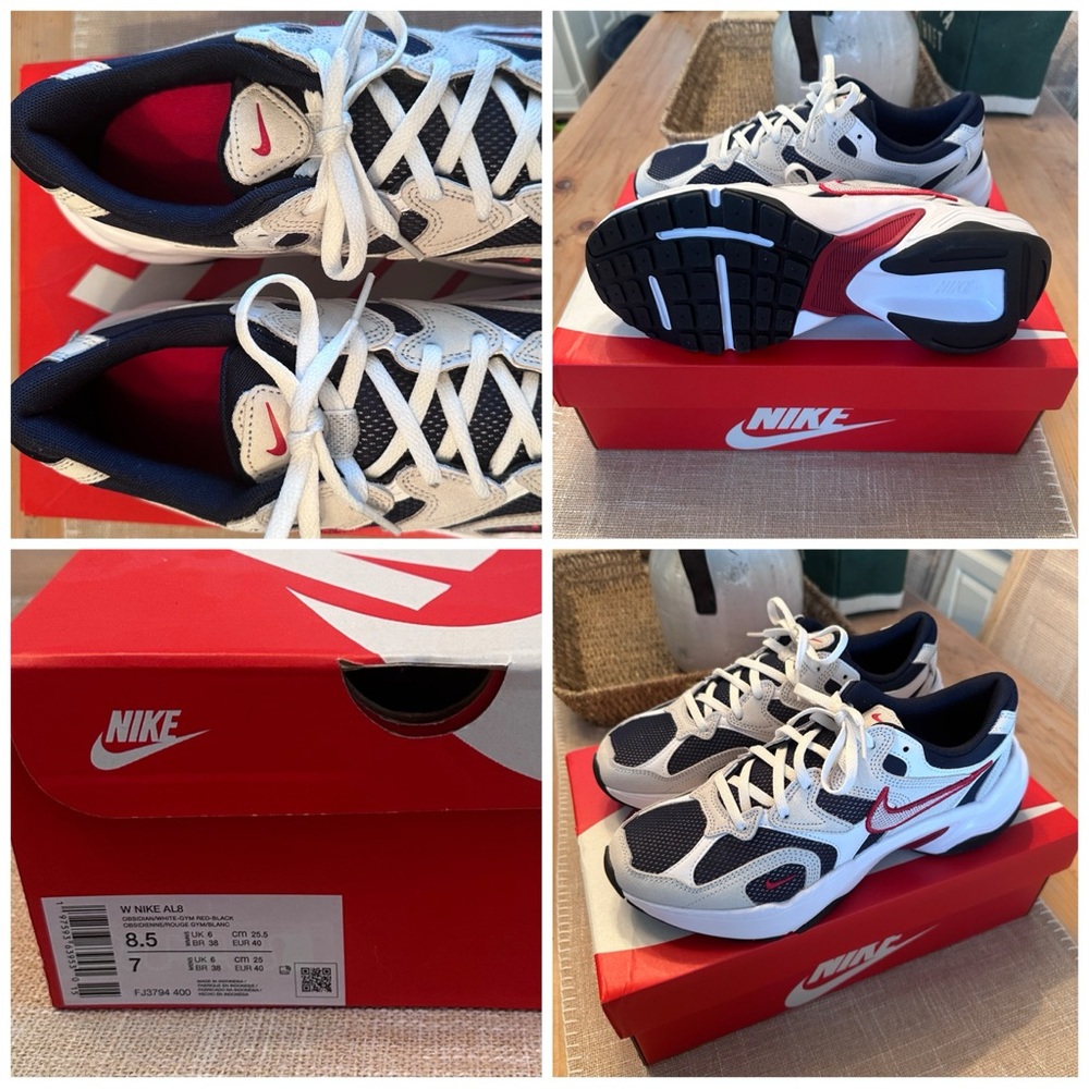 Nike Women’s AL8 Obsidian/White-Gym Red-Black NIB - Picture 9 of 9